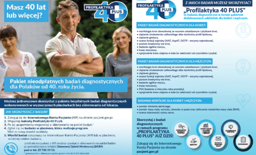 Zdjęcie do PROFILAKTYKA 40 PLUS